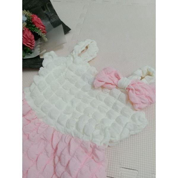 Váy babydoll nữ xoè 2 dây chất xốp ô phối trắng hồng trẻ đẹp phong cách duyên dáng mới bkfrreship