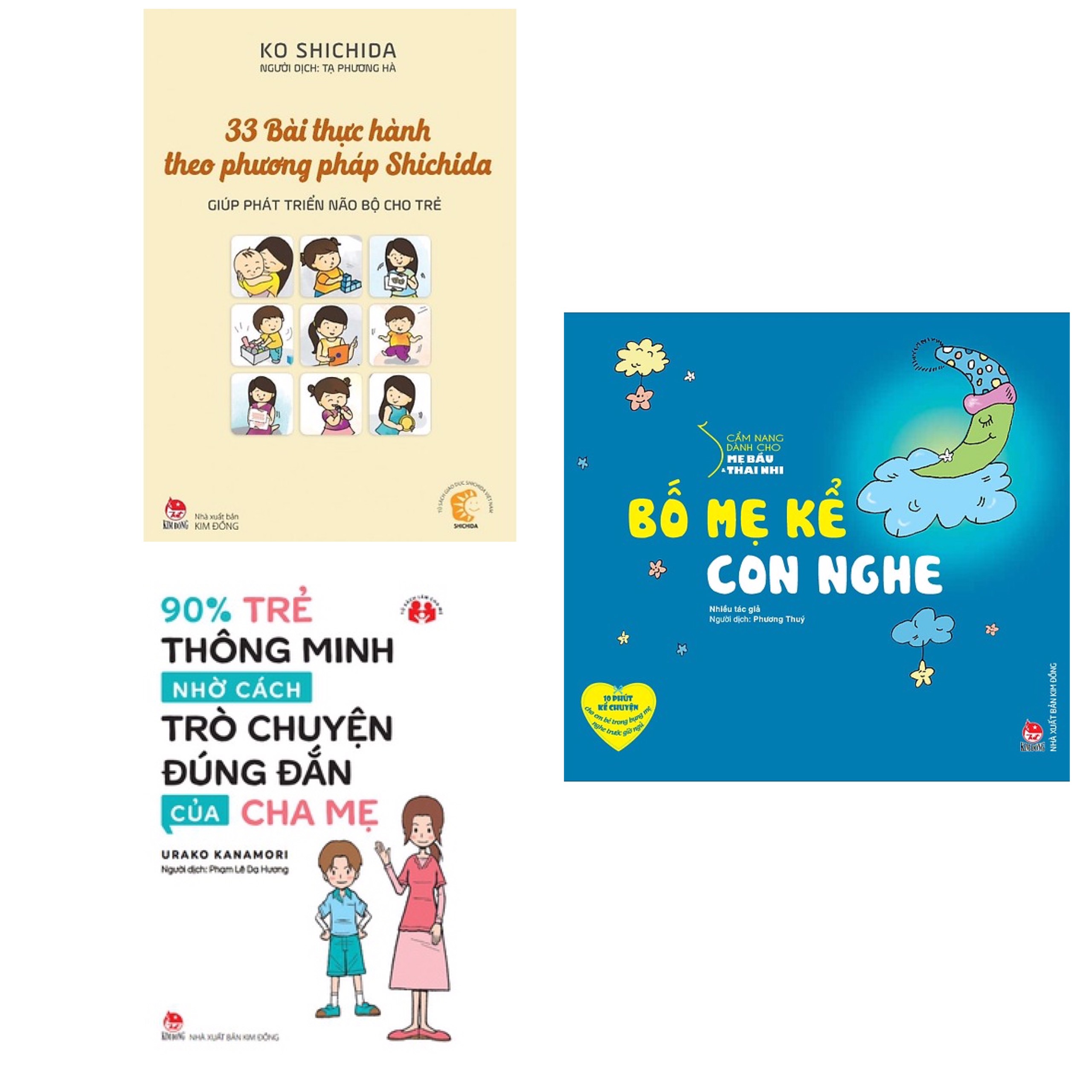 Combo 3 Cuốn Sách Nuôi Dạy Con Hay: 33 Bài Thực Hành Theo Phương Pháp Shichida - Giúp Phát Triển Não Bộ Cho Trẻ (Tái Bản 2019) + 90% Trẻ Thông Minh Nhờ Cách Trò Chuyện Đúng Đắn Của Cha Mẹ + Cẩm Nang Dành Cho Mẹ Bầu Và Thai Nhi - Bố Mẹ Kể Con Nghe (Tái Bản 2019) / Sách Nuôi Dạy Con - Sách Làm Cha Mẹ ( tặng kèm poster Quy Tắc An Toàn 5 Ngon Tay An Toàn Cho Con Yêu)