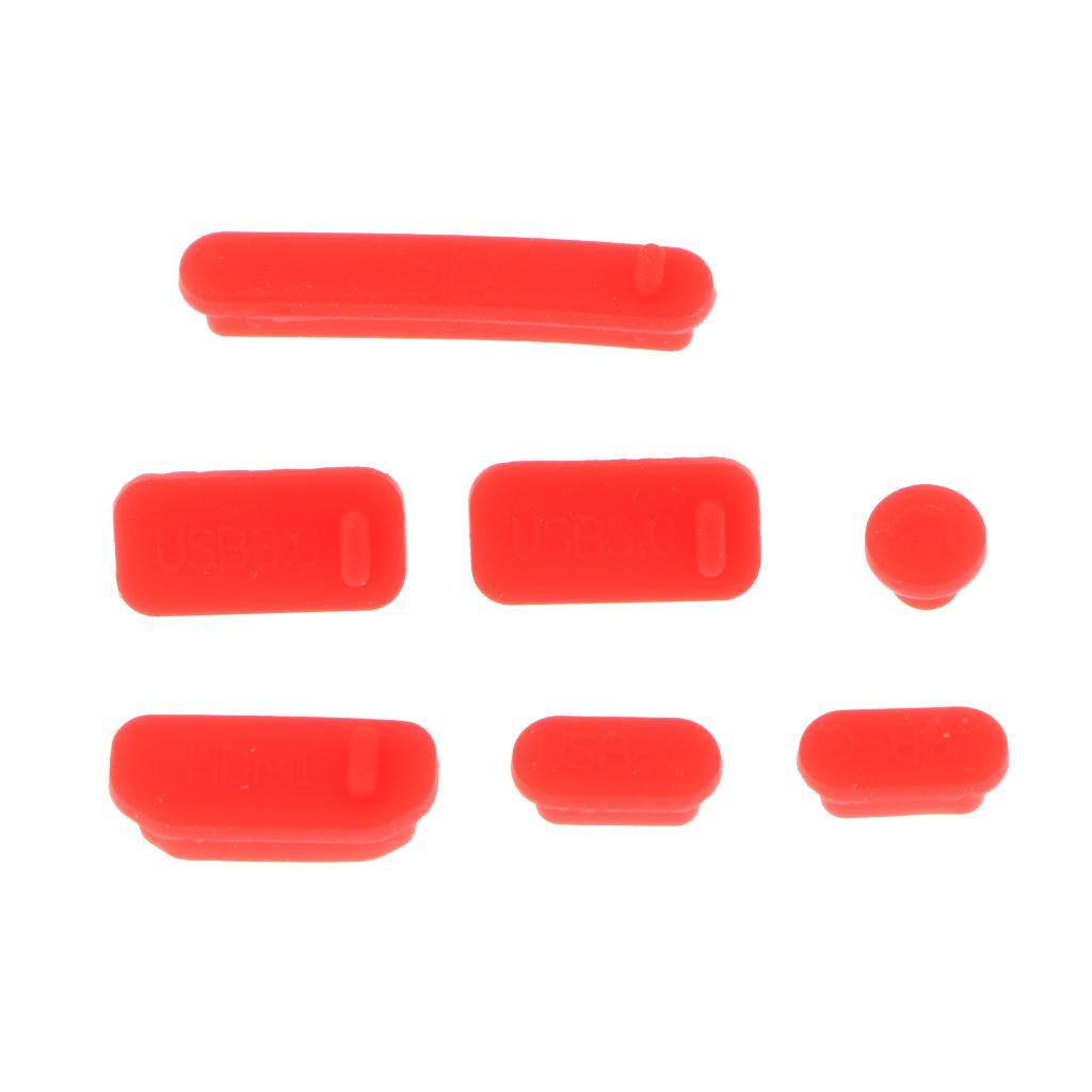 Red & Black Silicone Dustproof USB Port Plug Stopper for Air 12.5"