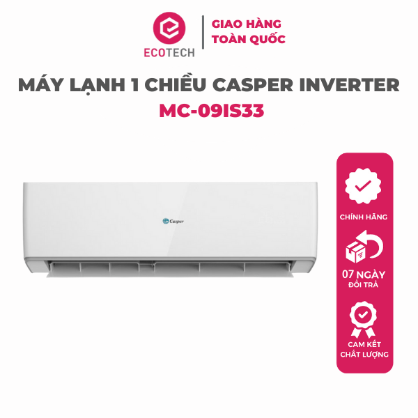 Máy lạnh 1 chiều Casper Inverter 9000BTU (1.0HP) MC-09IS33 - Giao toàn quốc - Hàng chính hãng