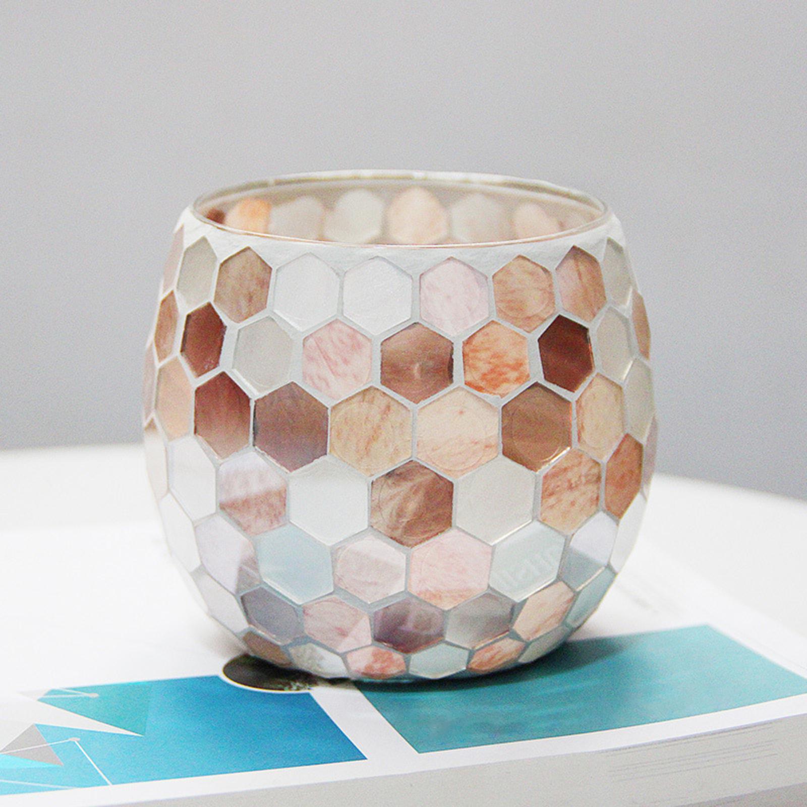 Mosaic Tea Light Holder CANDLE HOLDER Centerpiece Potted Plant Bowl Holder A