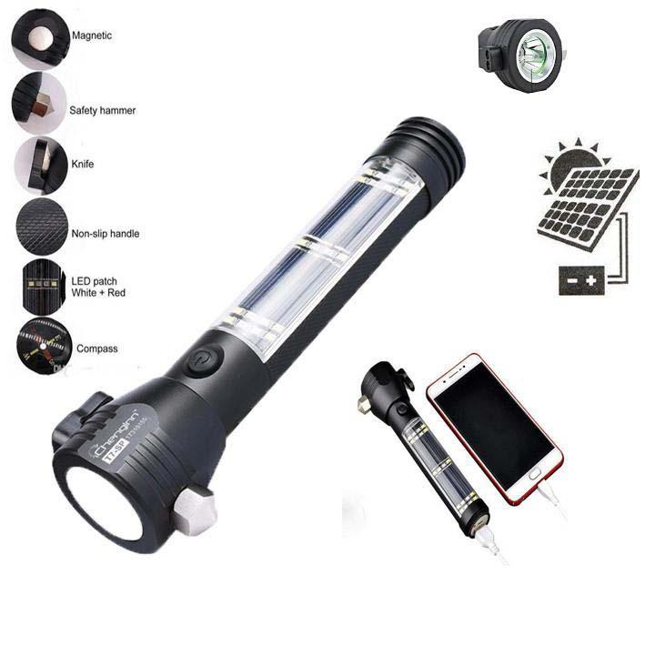 Đèn pin siêu sáng 11 chức năng SOLAR FLASHLIGHT