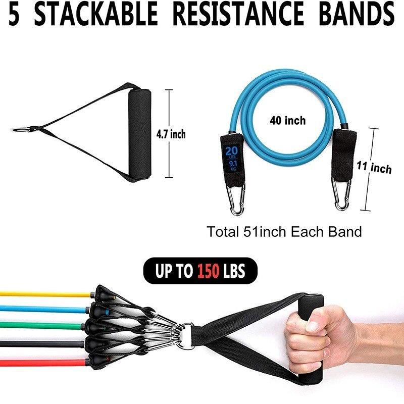 Fitness Pull Rope Yoga Rubber Band Elastic Belt Upgrade Training Belt Pilates Fitness Equipment Combination Gym Traction Rope