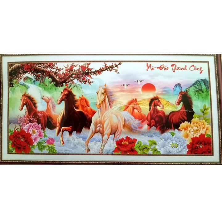 Tranh thêu mã đáo thành công LV3112 - kích thước: 84 * 42cm.