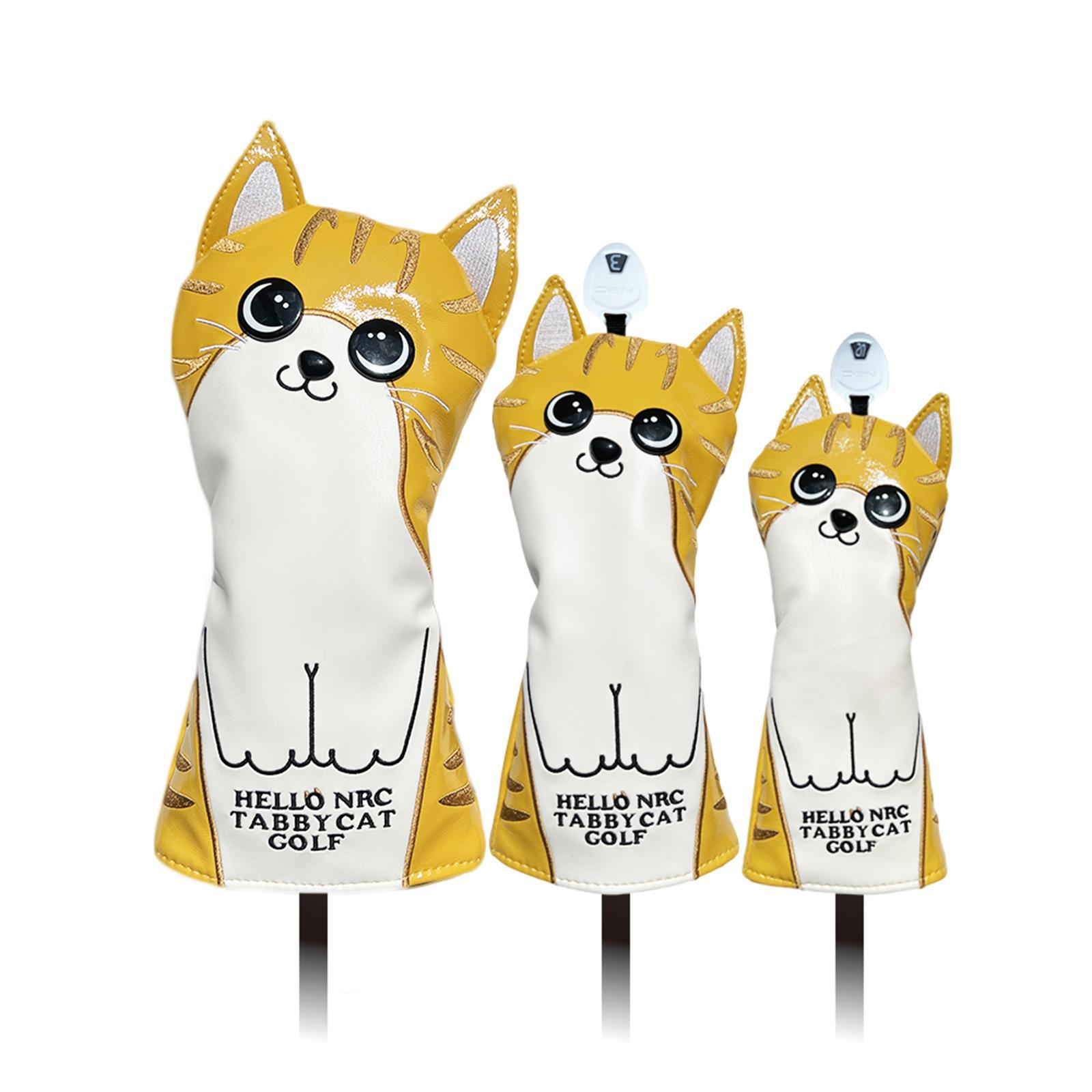 Club Head Cover Protection Sleeve Golf Wood Headcover PU Leather Travel Transport