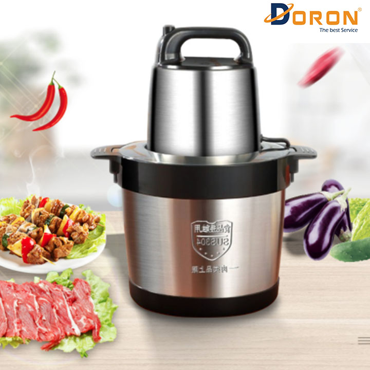 MÁY XAY THỊT ĐA NĂNG DORON 6 LÍT- HÀNG CHÍNH HÃNG (Tặng kèm 01 Lưỡi Dao Kép Bền Bỉ Chất Lượng)