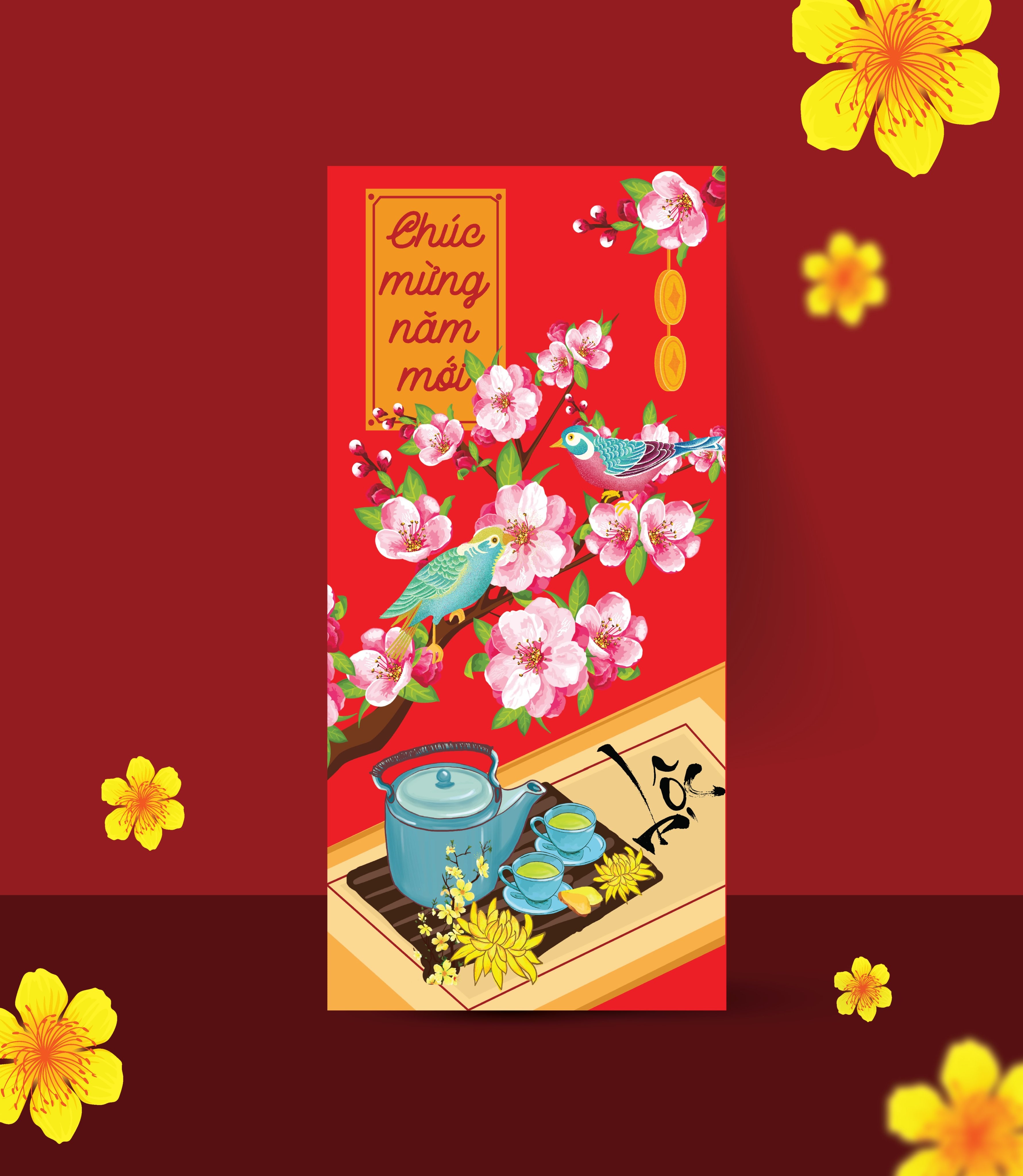 Xấp 100 bao lì xì mẫu chọn mẫu trong hình