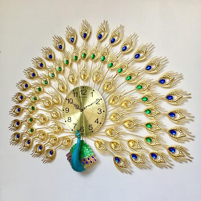 Đồng hồ treo tường GCLOCK loại to KT 70x100 cao cấp làm từ kim loại sơn tĩnh điện chạy máy kim trôi chuẩn
