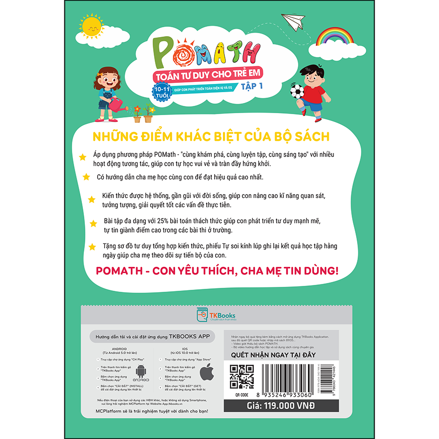 Combo POMath - Toán Tư Duy Cho Trẻ Em 10 - 11 Tuổi (2 Tập)