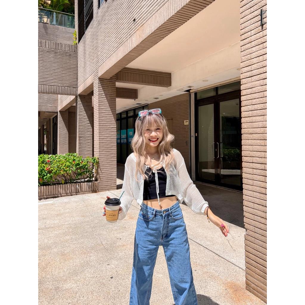 Net Cardigan - Áo len mỏng croptop - Remmus.vn