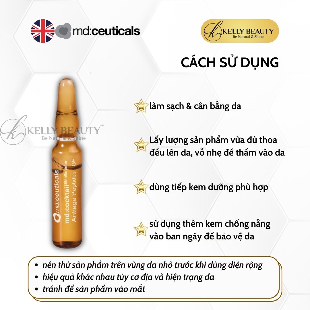 Tinh Chất Trẻ Hóa Da MD:Cocktail Antiage Peptides GF - MD:Ceuticals | Kelly Beauty