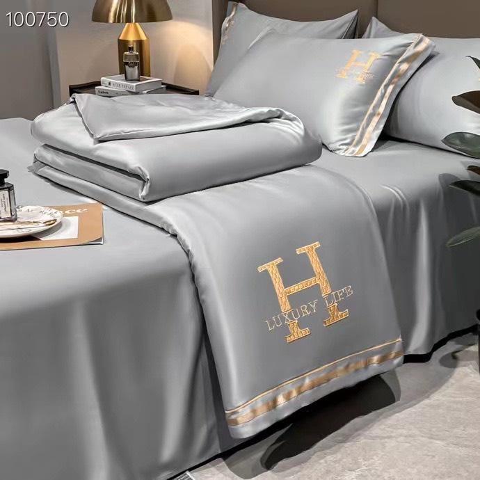 Bộ Chăn Ga Lụa H Chăn Hè Chần Bông