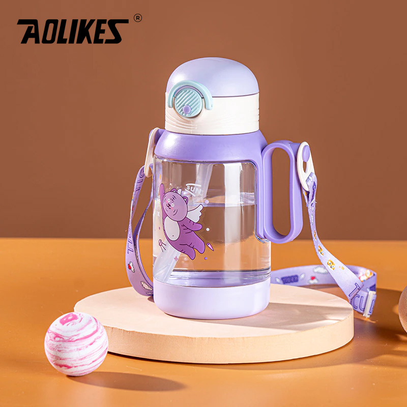 Bình uống nước trẻ em 500ml AOLIKES A-TY907 Children's Straw Water Bottle