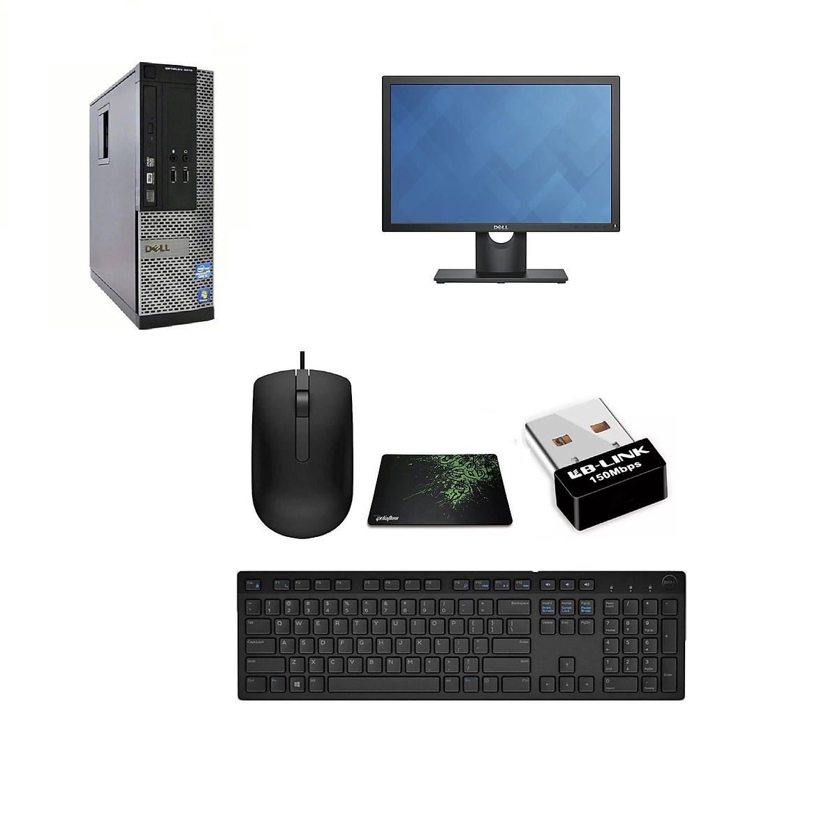 Bộ máy tính để bàn DELL Optiplex (Chip core i7 2600, Ram 8gb, SSD 120GB+ HDD 500gb ) Và Màn Hình DELL 21.5 inch ( Dell E2216HV) - Chuyên dùng cho Công ty - Gia đình - Học Tập - Hàng Chính Hãng