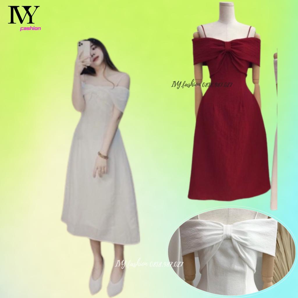Váy tafta be cổ V thanh lịch sang trọng dự tiệc V7327  The Queen Fashion