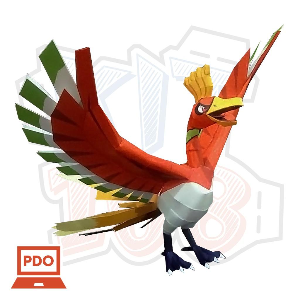 Mô hình giấy Anime Pokemon Ho-oh