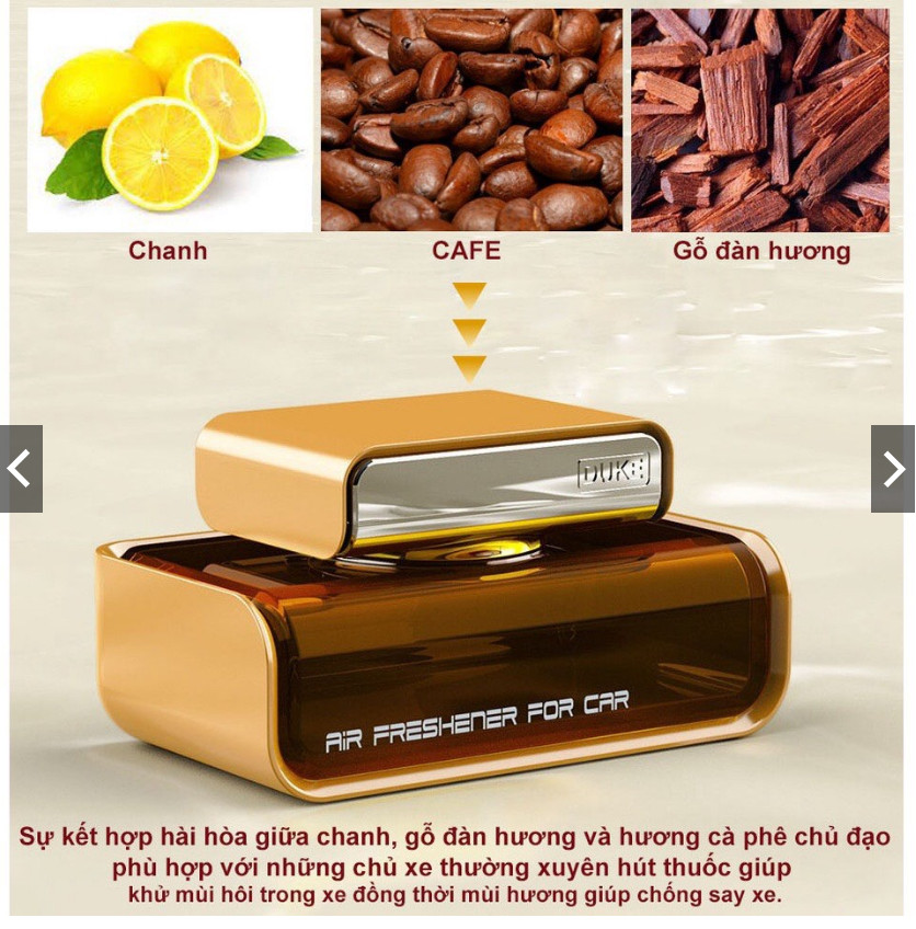 Nước hoa ô tô cao cấp DUKE - EGO 100% thiên nhiên, khử mùi, chống say xe, an toàn sức khoẻ.