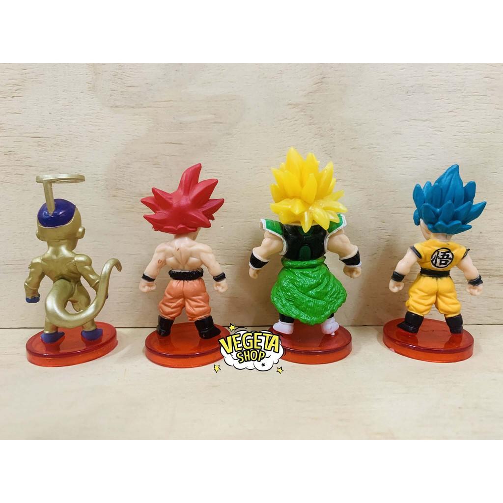 Mô hình Dragon Ball - Super 49 mẫu Vegeto Vegeta Buu Broly Gohan Gotenks Frieza Goku Rose SSJ4 Ma bư gầy Fide - Cao 7cml