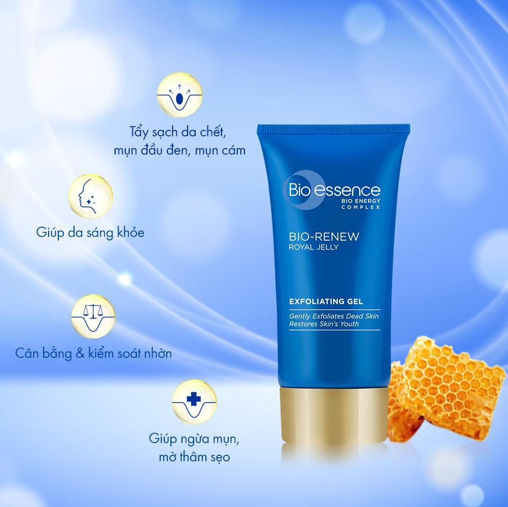 Hình ảnh Gel tẩy tế bào chết dưỡng da tươi trẻ Bio-Essence Bio-Renew tinh chất sữa ong chúa 60gr