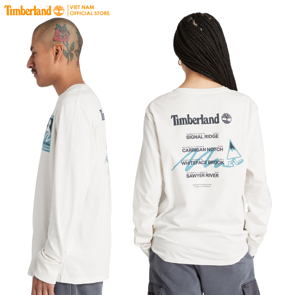 [Original] Timberland Áo Dài Tay All Gender Long Sleeve Signal Ridge Back Graphic T-Shirt TB0A27N4C7