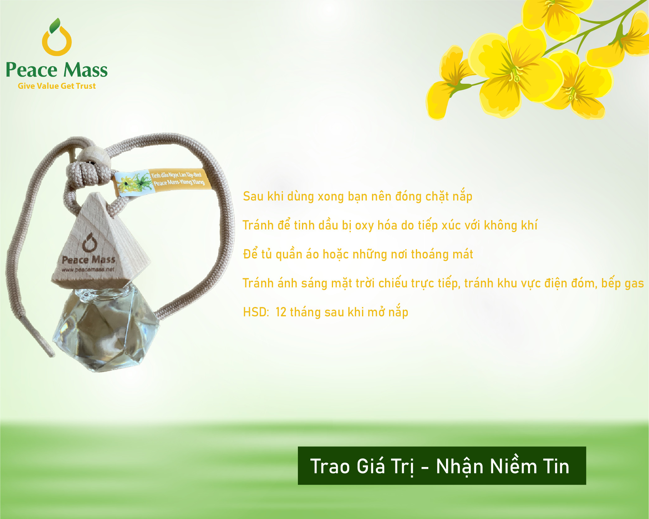 Tinh Dầu Tự Nhiên Peace Mass Ngọc Lan Tây 8ml