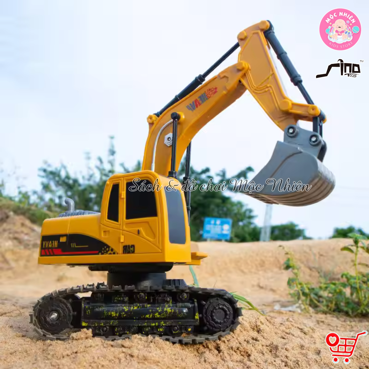Đồ Chơi Xe Điều Khiển Tỷ Lệ 1:24 - Xe Máy Xúc 2 (Có Đèn) - SINO QH25-01