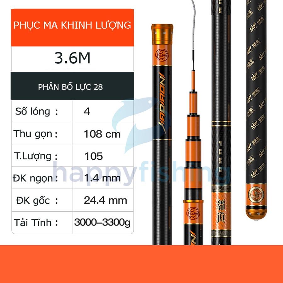 Cần Câu Tay MC Phục Ma Khinh Lượng, Hàng Nội Địa Cao Cấp, TẢI TĨNH 4KG -