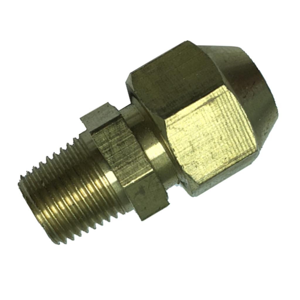 Straight Connector Plumbing Fitting, Male Adapter, 1/8inch , Copper- Heavy Duty
