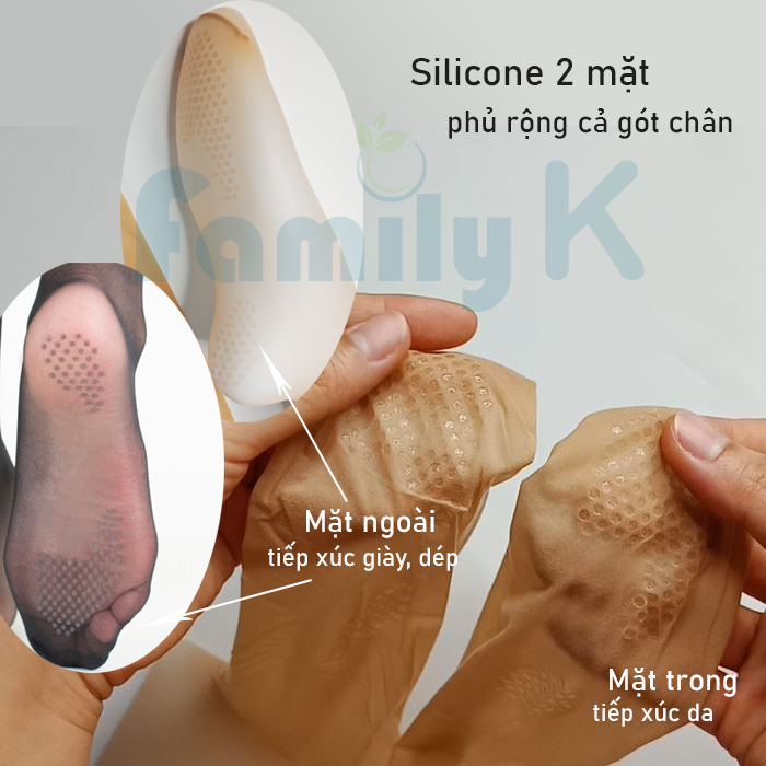 Vớ Quần tất chống trượt hai mặt của Gunze Nhật Bản sợi dai bền chống xước dọc mặc hàng ngày