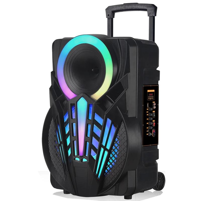 Di Động 1500W Boombox 12 Inch Đèn RGB Xe Đẩy Âm Thanh 40W Bluetooth Ngoài Trời Tiệc Karaoke Bass Cột Không Dây có Mic Color: 8 inch NDR-P08