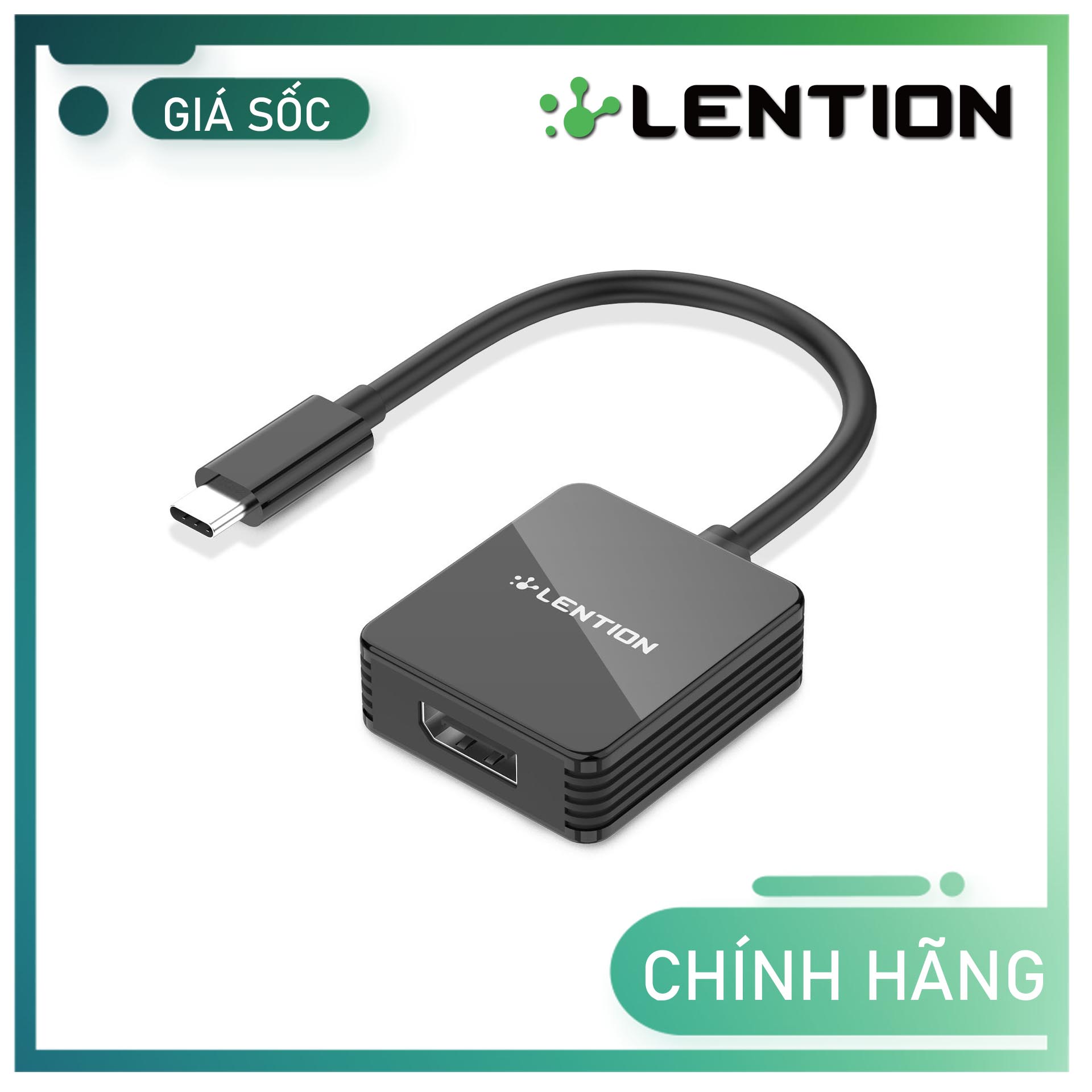 Bộ chuyển đổi Type C sang Cổng DisplayPort(4K 60Hz) Lention CU208D Hàng Chính Hãng