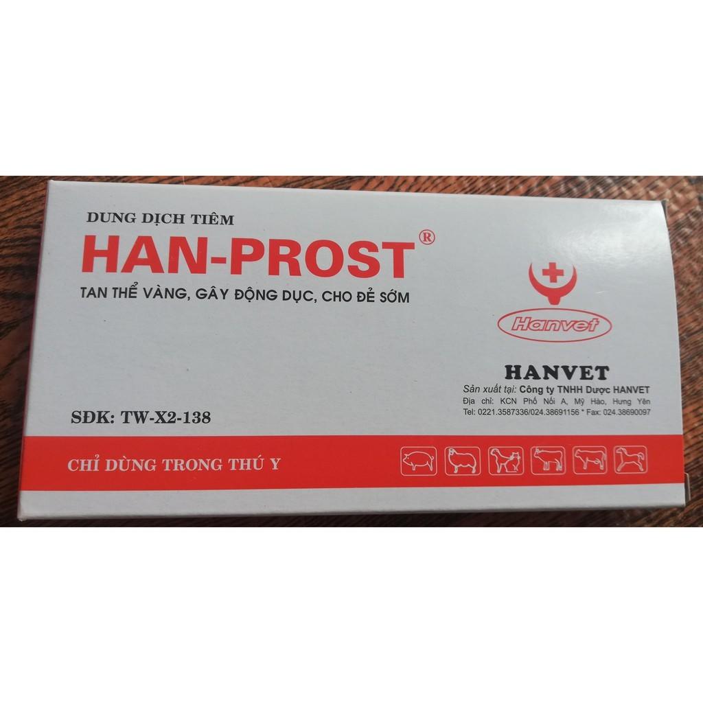 1 ống HAN-PROST 2 ml chuyên dùng cho gia súc, dê, cừu, ngựa, lợn, chó , mèo