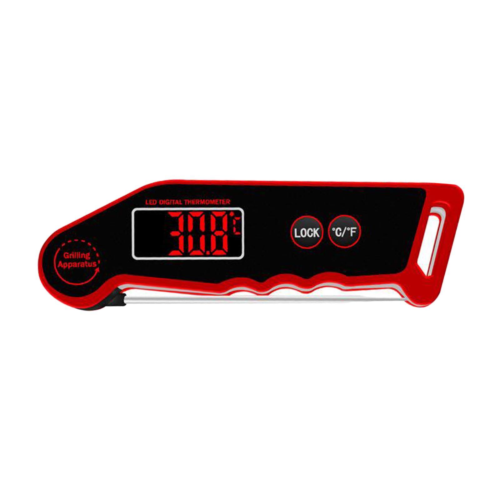 Instant Read Wireless Thermometer Easy to Use Red