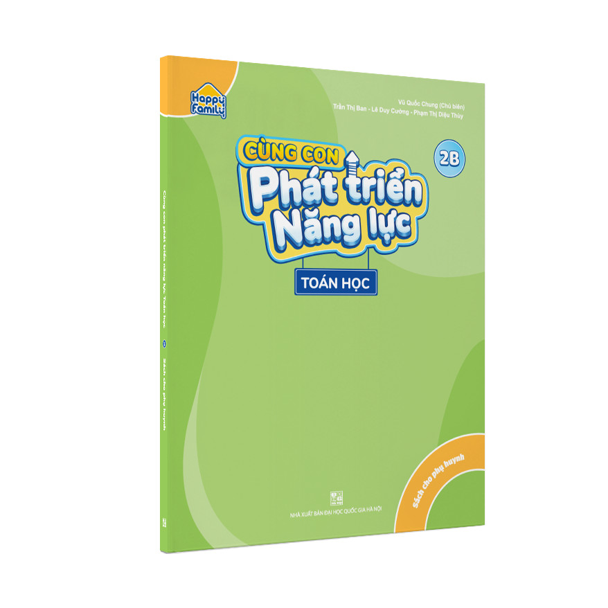 Bộ 4 cuốn Happy family Cùng con phát triển năng lực Toán lớp 2 tập 1