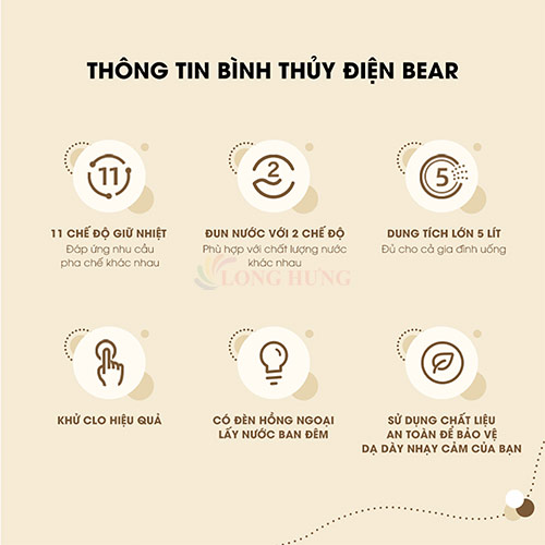 Bình thủy điện Bear SB-BTD5L - Hàng chính hãng