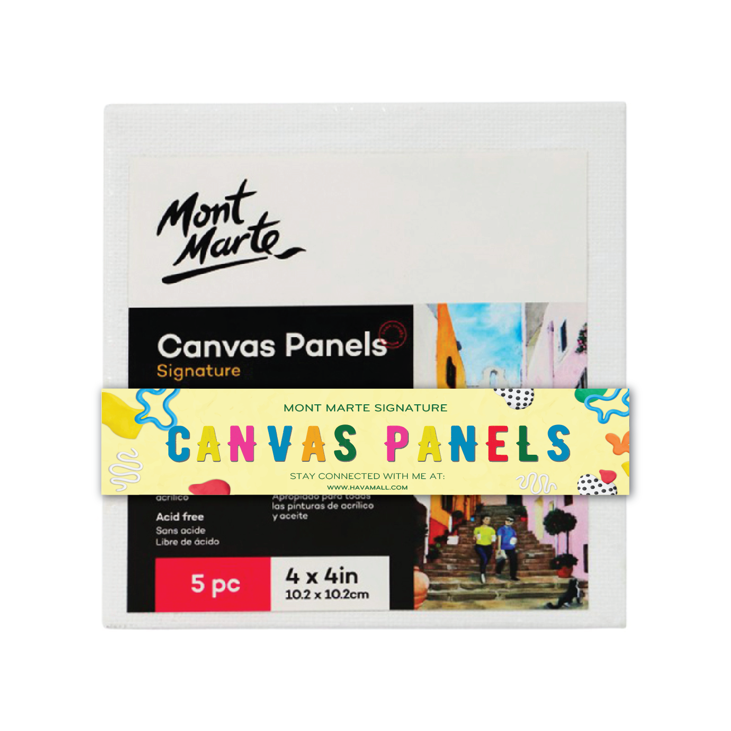 Canvas Panels Mont Marte Chuyên Dùng Vẽ Tranh (Bao Bì Ngẫu Nhiên)