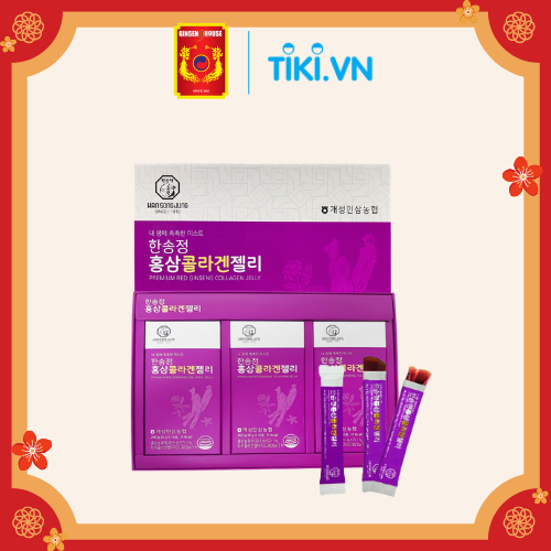 Thạch Hồng Sâm Collagen Phân Tử Thấp - Ginseng House Hộp 600g