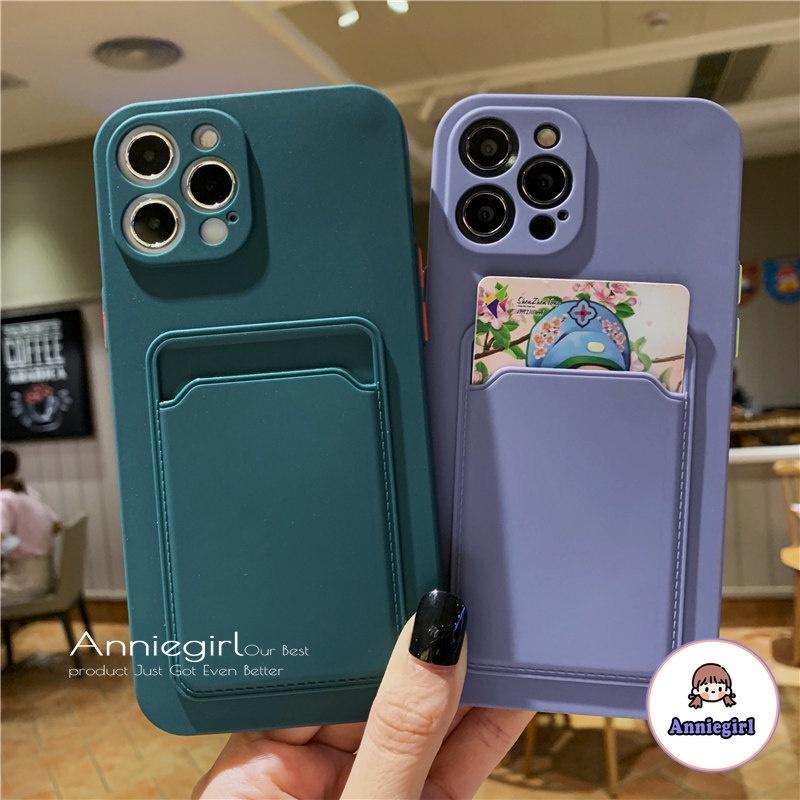 Ốp Điện Thoại Tpu Mềm Siêu Mỏng Mạnh Mẽ Có Ngăn Đựng Thẻ Cho Tiện Lợi Cho Iphone 13 12 Pro 11pro Max Xr Xs Max 8 7plus