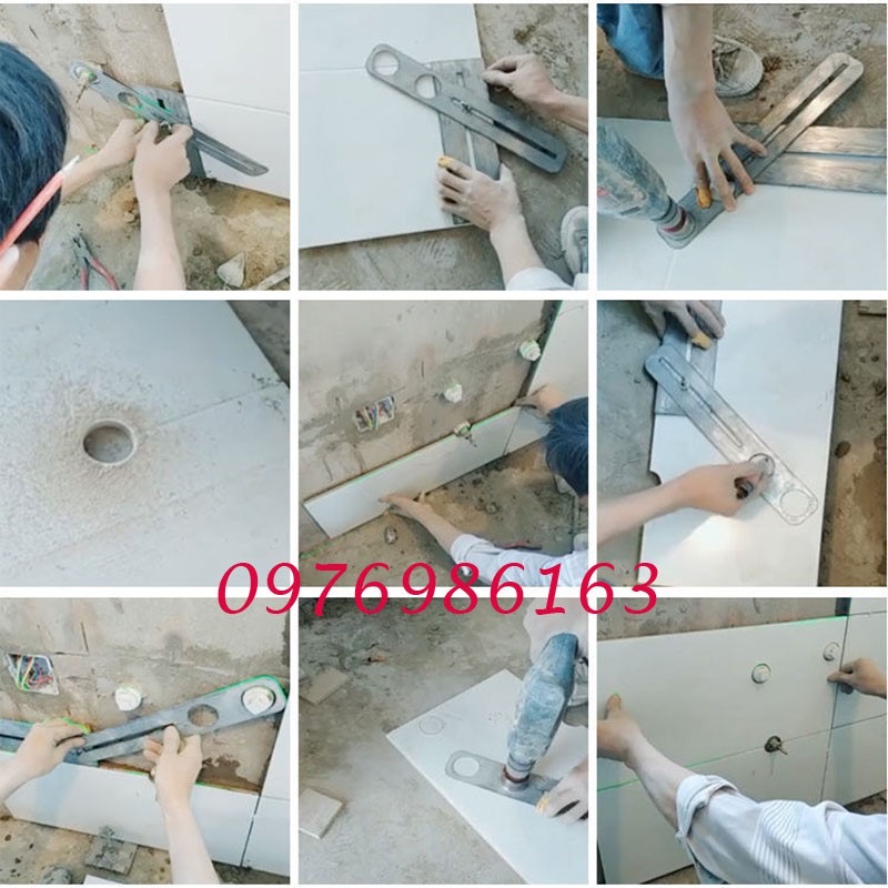 Thước cân sen thước khoét lỗ gạch 2 đoạn