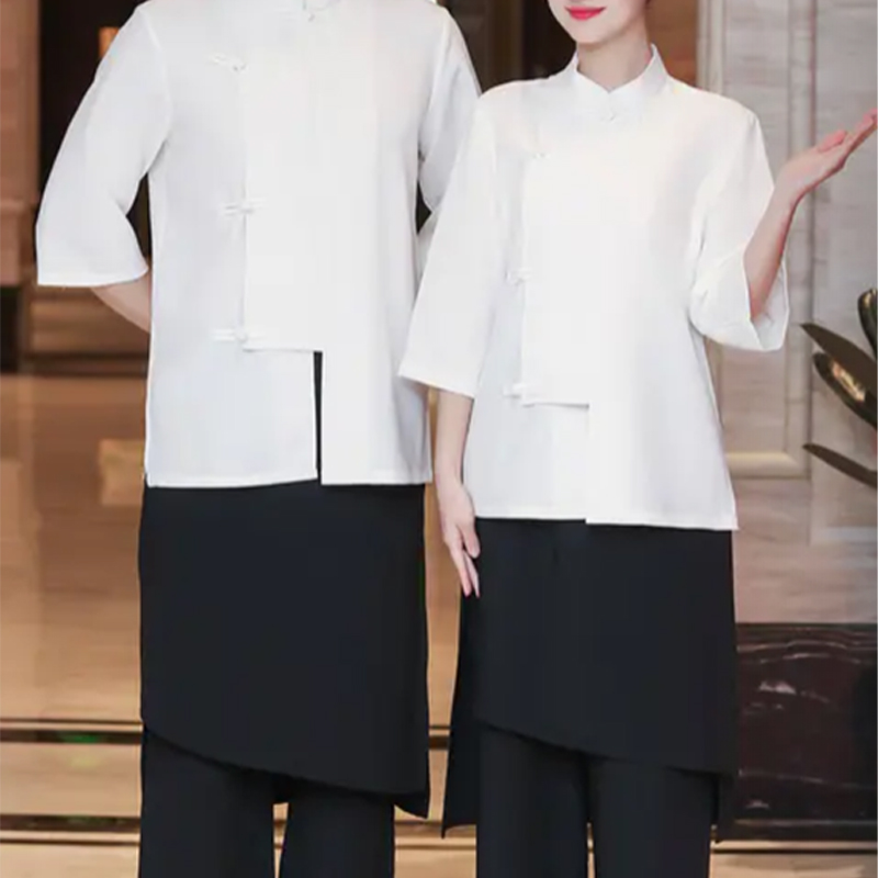 Xin mọi người Bộ sưu tập quần áo bồi bàn Quần áo dài tay áo Phòng khách sạn bất động sản nhà dì Quần áo làm việc