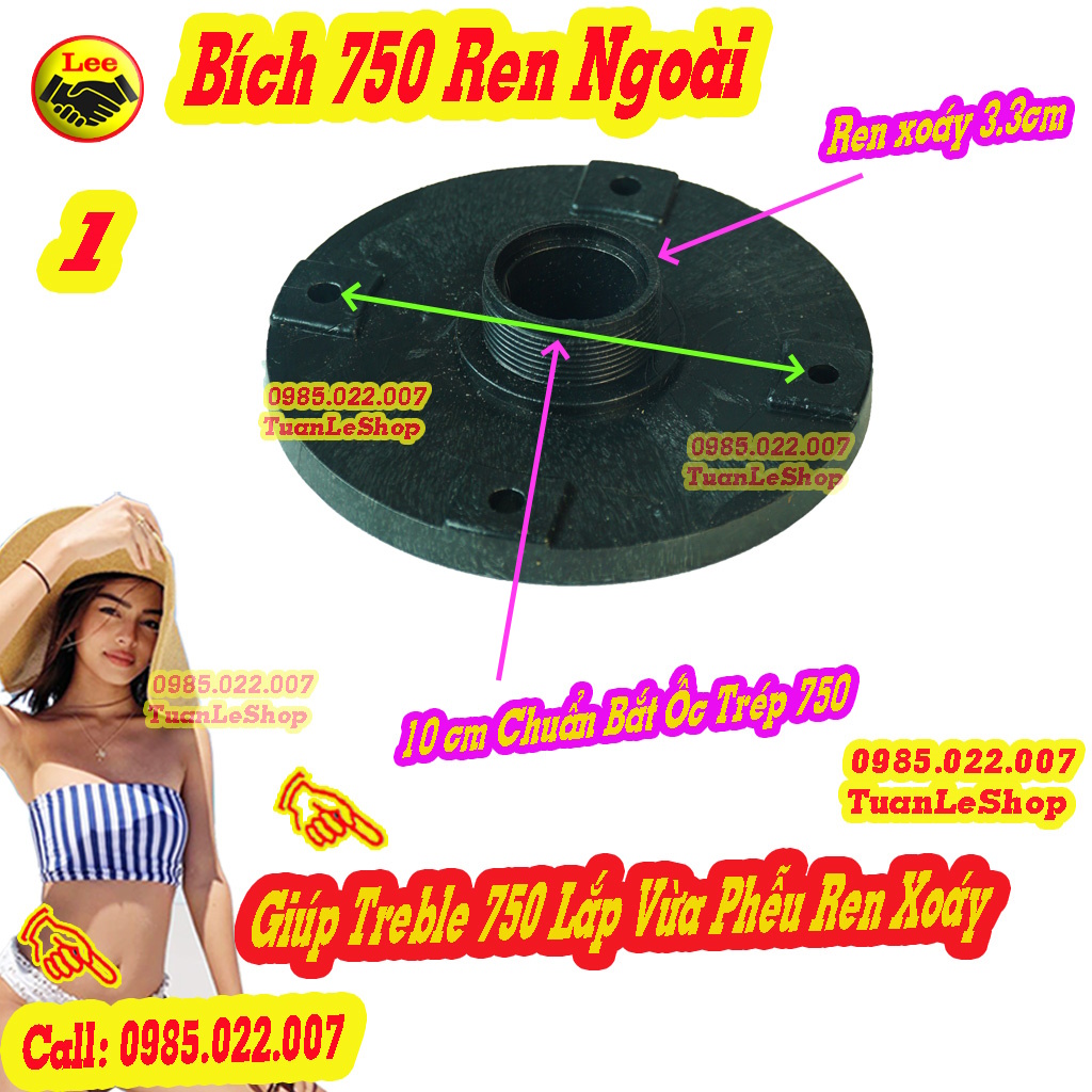 02 BỘ BÍCH CHUYÊN 750 VỀ REN XOÁY 450,350 – SẢN PHẨM GỒM 2 BÍCH 750 VÀ 4 BÍCH 450 REN NGOÀI – TẶNG KÈM ỐC VÍT