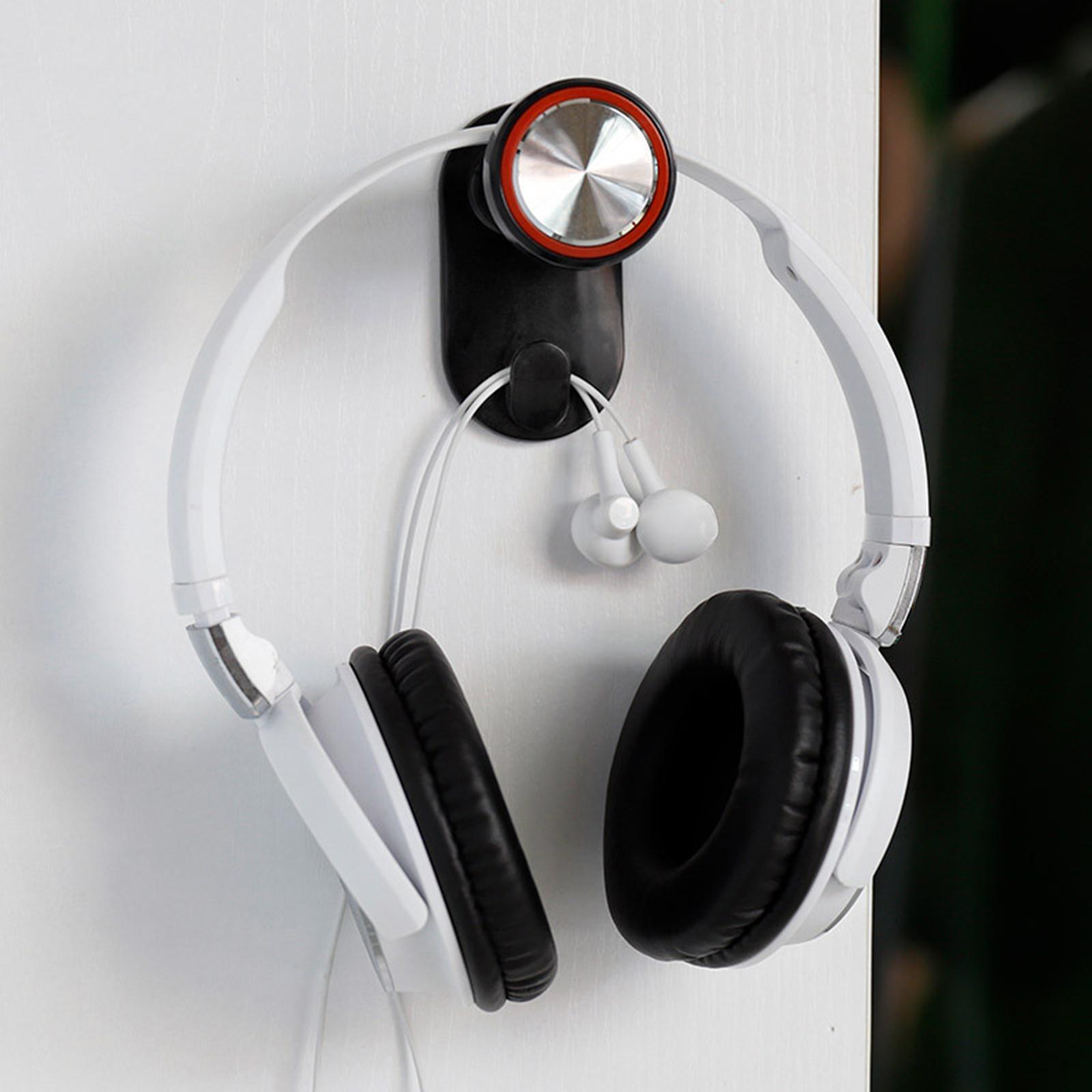 Headphone Stand Headset Holder, Cable Organizer, Practical, Lightweight, Universal Earphone Clamp Steady Earphone Stand Sticky Headset Hanger