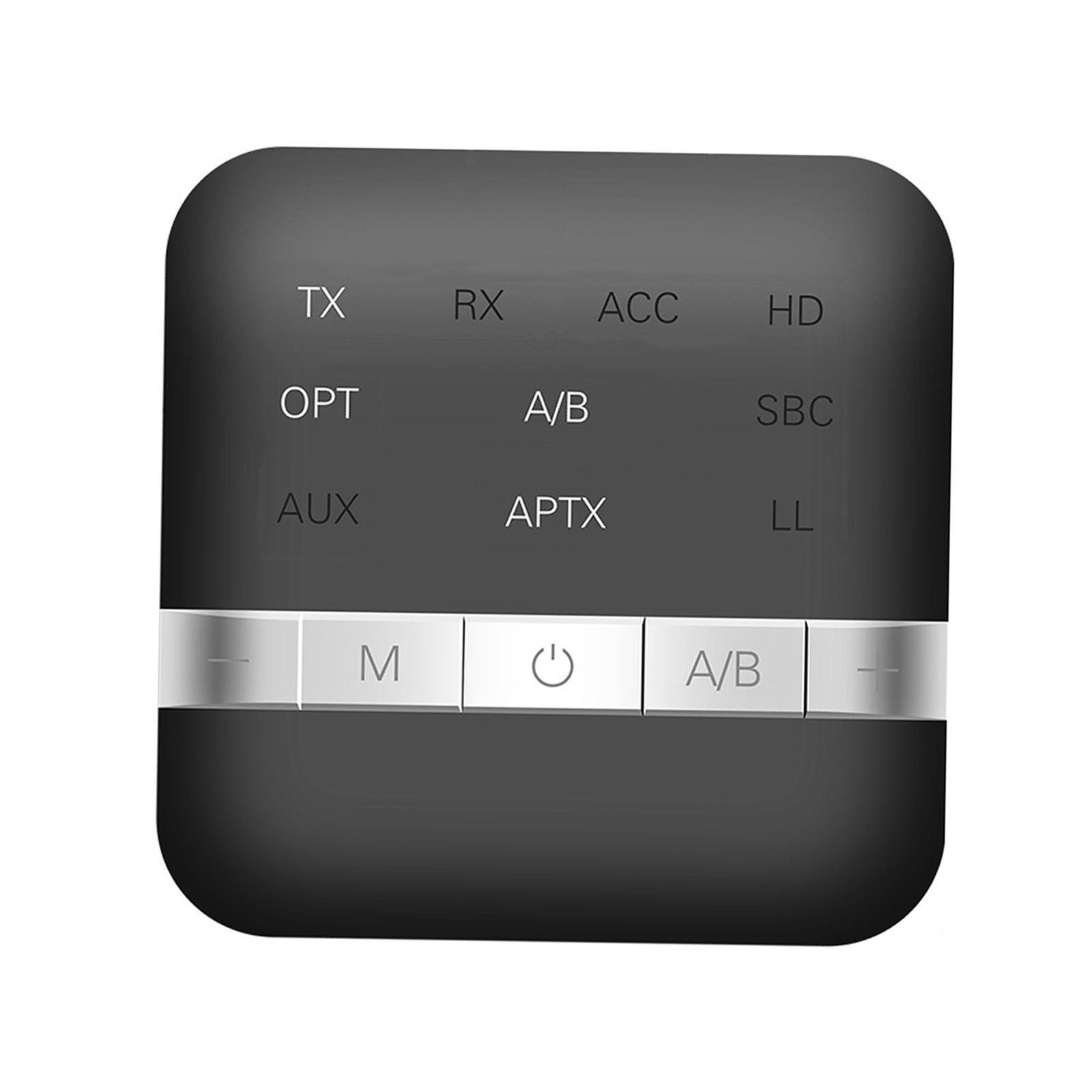 Bluetooth 5.0 Transmitter & Receiver Optical Audio Adapter Low Latency Black