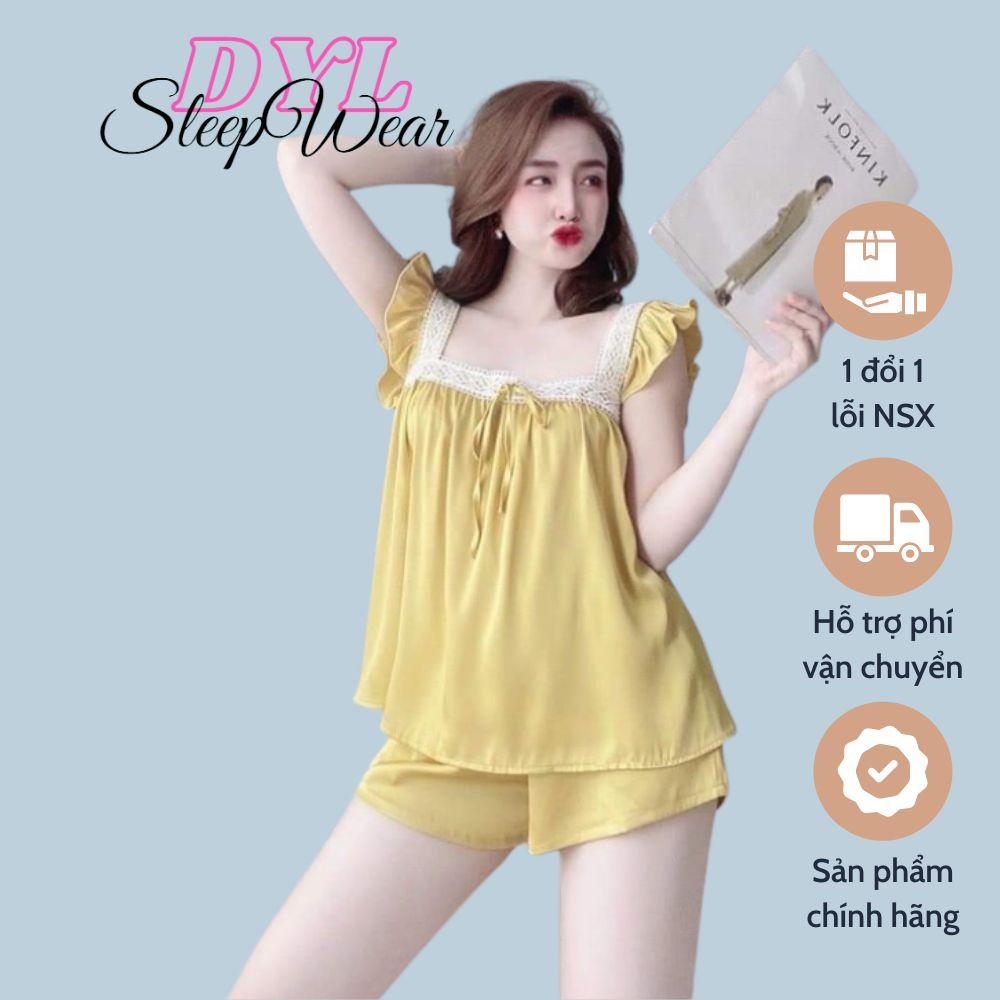Đồ Ngủ Sexy Nữ, Đồ Bộ Mặc Nhà Hai Dây Lụa Latin Cao Cấp Form Chuẩn Size Dưới 60kg