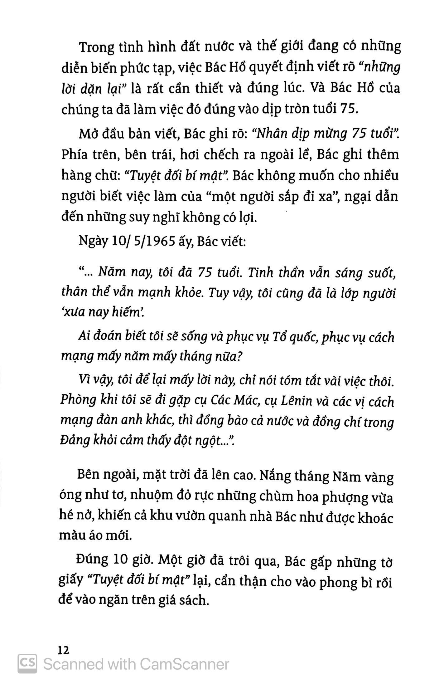 Sách Bác Hồ Viết Di Chúc (Tái Bản)