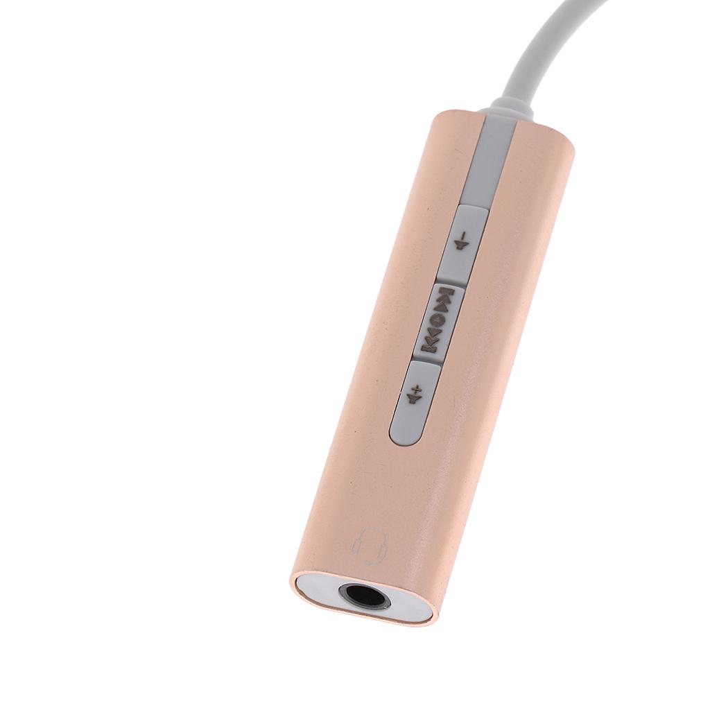 USB to 3.5mm Mic Headphone Stereo Headset Audio Adapter Sound Card