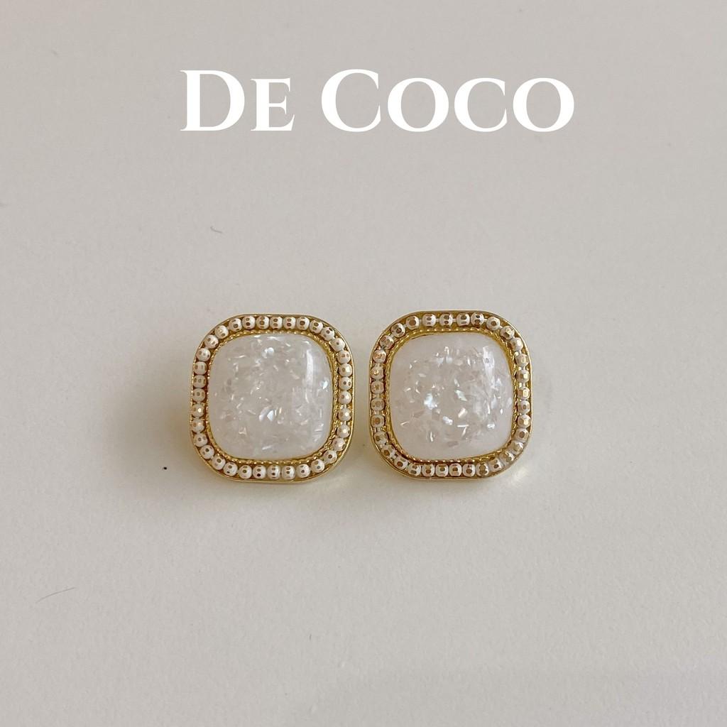 Khuyên tai nữ vintage Decoco.accessories - Vuông