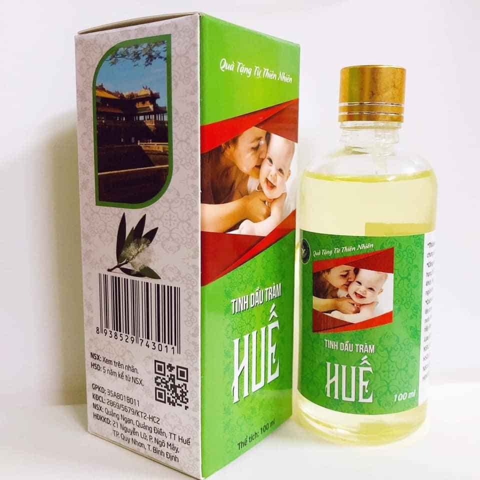 Tinh Dầu Tràm Huế Nguyên Chất Kháng Khuẩn ,Sát Khuẩn ,Giữ Ấm Cơ Thể Chai 100ml Cho Cả Bé Và Cả Gia Đình