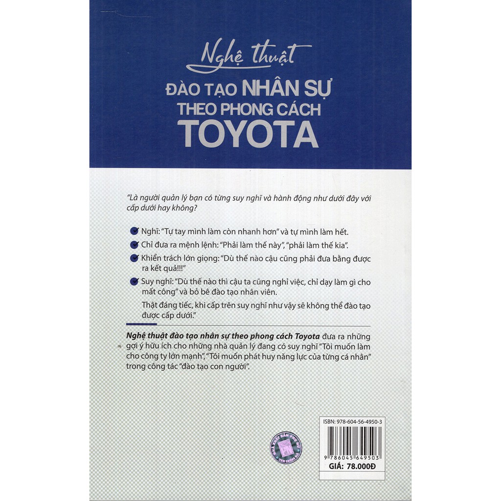 Sách - TOYOTA - Nghệ Thuật Đào Tạo Nhân Sự Theo Phong Cách Toyota