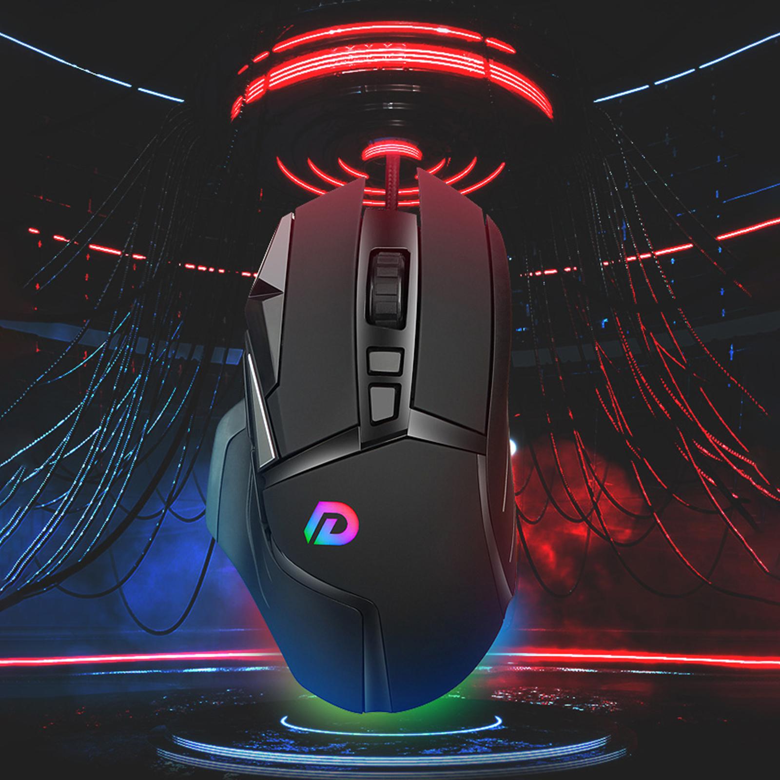 Gaming Mouse USB Computer Mouse RGB Backlit for Laptop Desktop